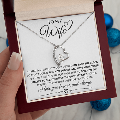 To My Wife If I Had A Wish Forever Love Necklace - Starshine Box 