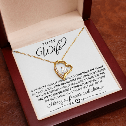 To My Wife If I Had A Wish Forever Love Necklace - Starshine Box 