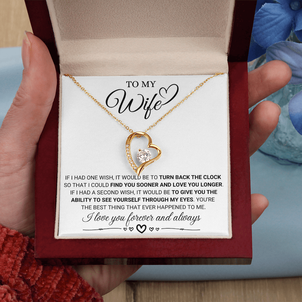 To My Wife If I Had A Wish Forever Love Necklace - Starshine Box 