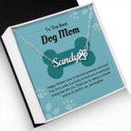 To The Best Dog Mom - Happy Mother's Day to the most pawsome mom ever! Paw Print Name Necklace