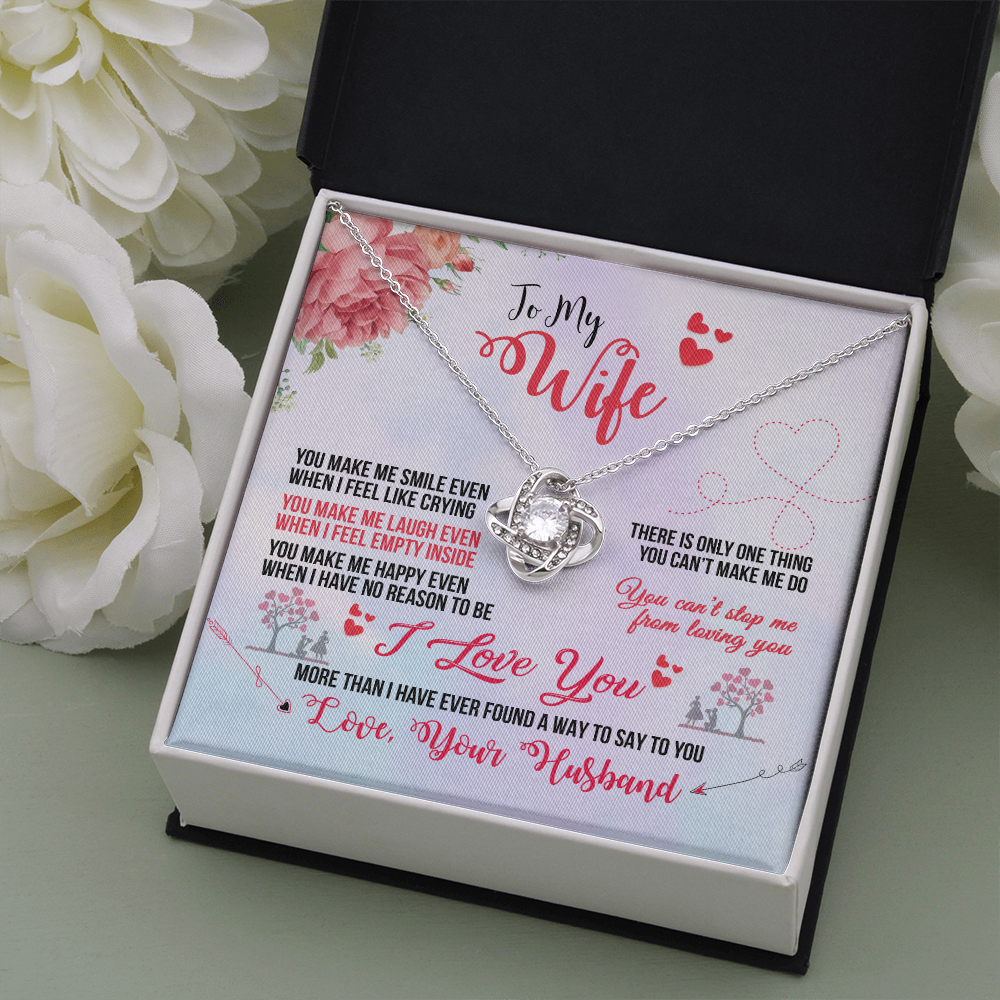 To Wife you- make me smile The Love Knot Necklace - StarShineBox -