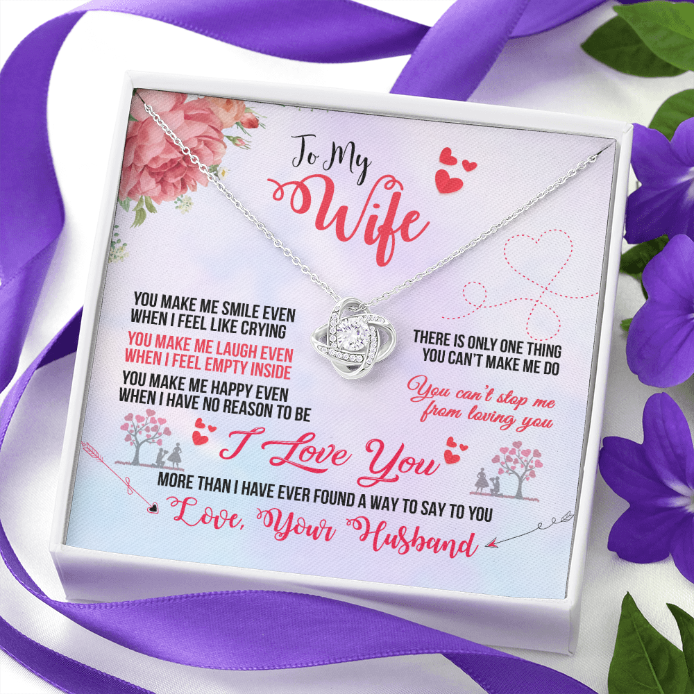 To Wife you- make me smile The Love Knot Necklace - StarShineBox -