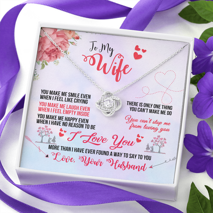 To Wife you- make me smile The Love Knot Necklace - StarShineBox -