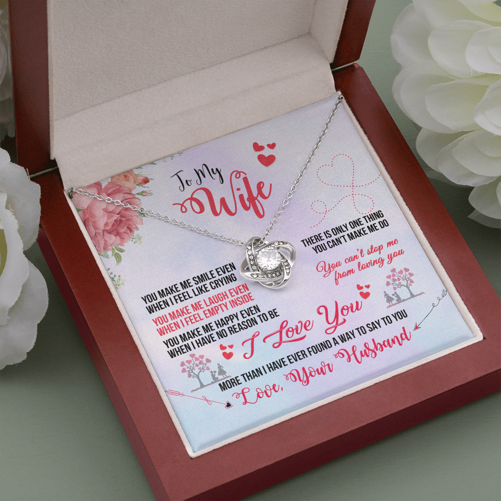 To Wife you- make me smile The Love Knot Necklace - StarShineBox -