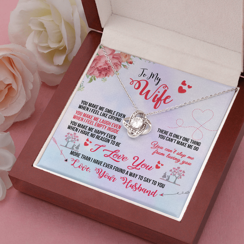 To Wife you- make me smile The Love Knot Necklace - StarShineBox -