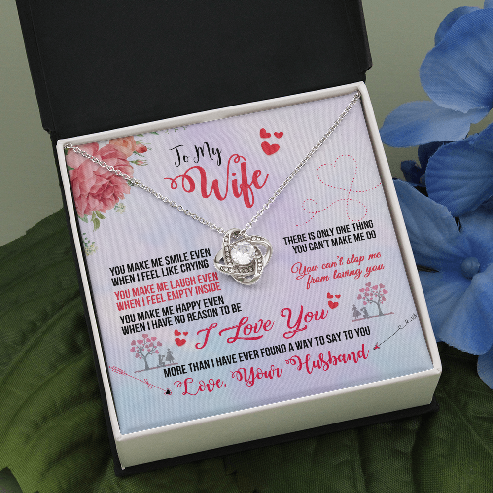 To Wife you- make me smile The Love Knot Necklace - Starshine Box 