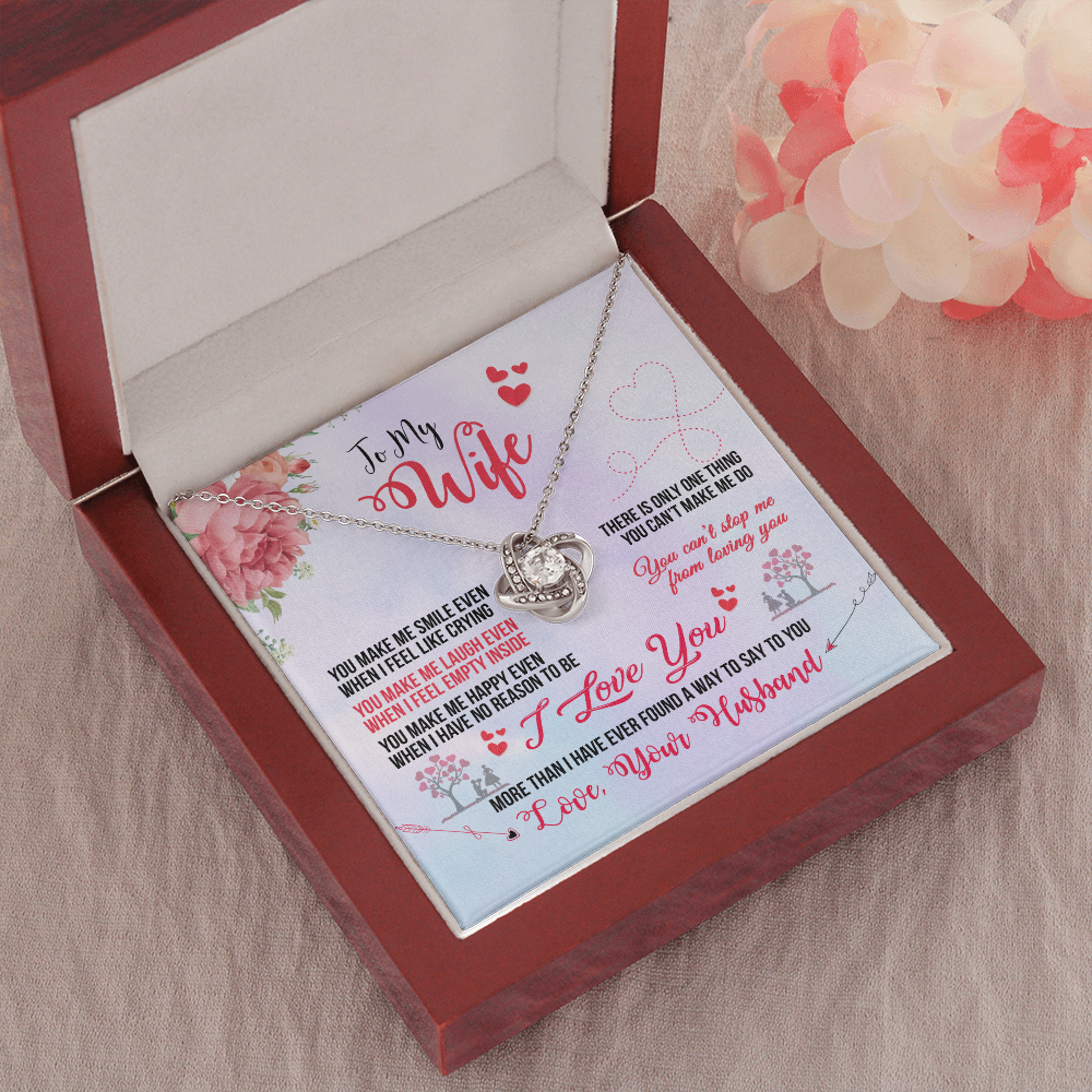 To Wife you- make me smile The Love Knot Necklace - Starshine Box 