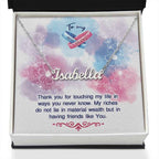To my BEST FRIEND Thank you for touching my life Personalized Name Necklace