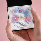 To my BEST FRIEND Thank you for touching my life Personalized Name Necklace