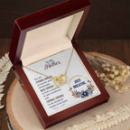 To my Mother-Just breathe Interlocking Hearts Necklace