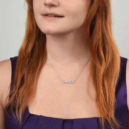 To my beautiful girlfriend I choose you Custom name necklace