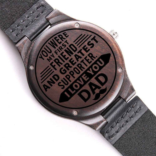 To my dad-  you were my first friend  Wooden Watch - Starshine Box 