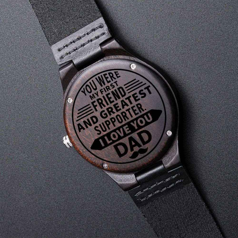 To my dad-  you were my first friend  Wooden Watch - Starshine Box 