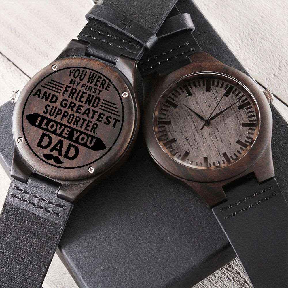To my dad-  you were my first friend  Wooden Watch - Starshine Box 