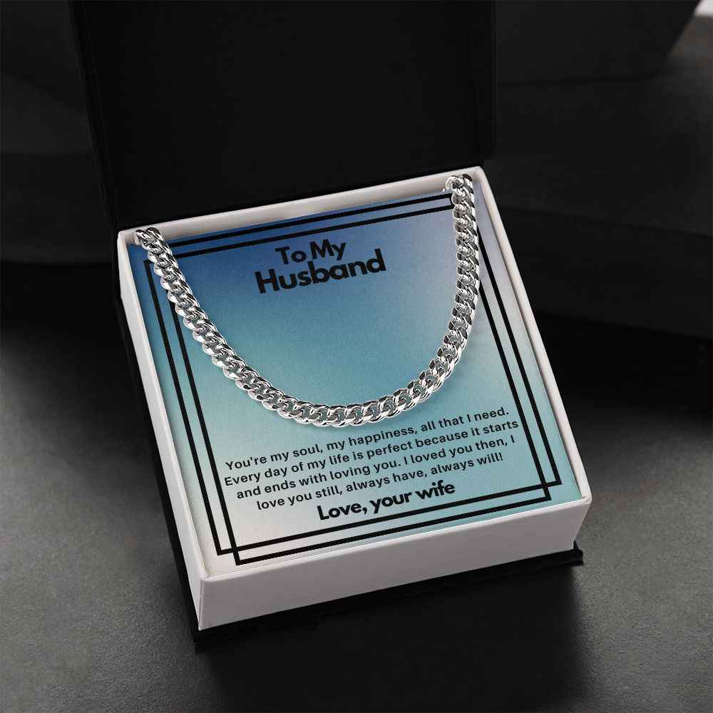 To my husband- you're my soul Cuban Link Chain