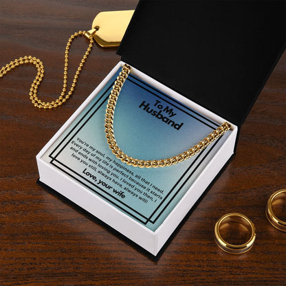 To my husband- you're my soul Cuban Link Chain - StarShineBox -