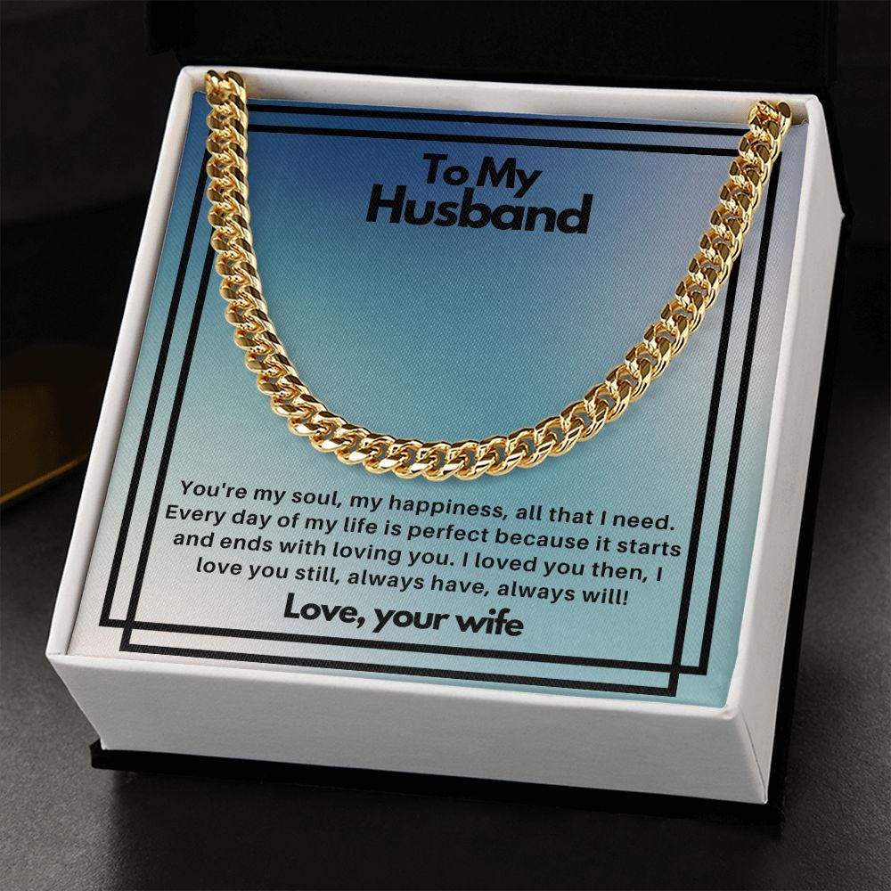 To my husband- you're my soul Cuban Link Chain - StarShineBox -