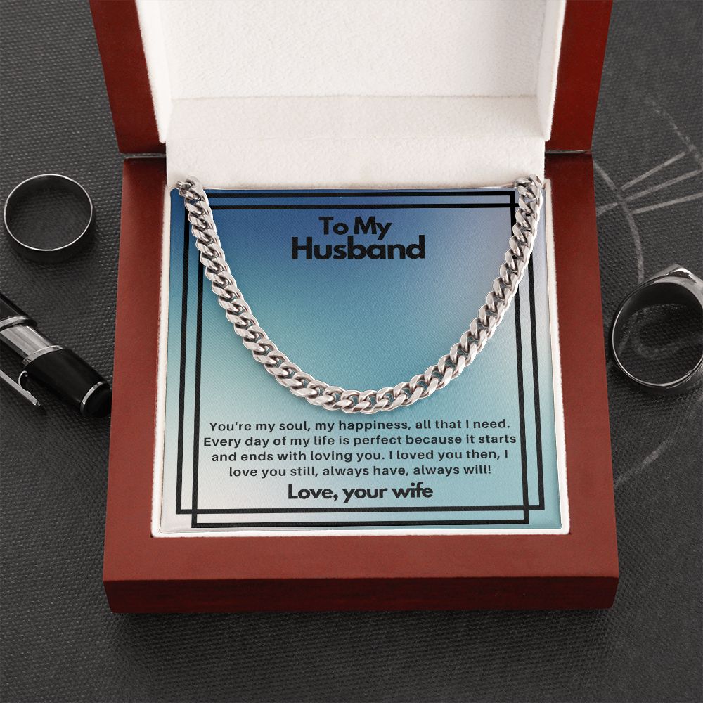 To my husband- you're my soul Cuban Link Chain - StarShineBox -