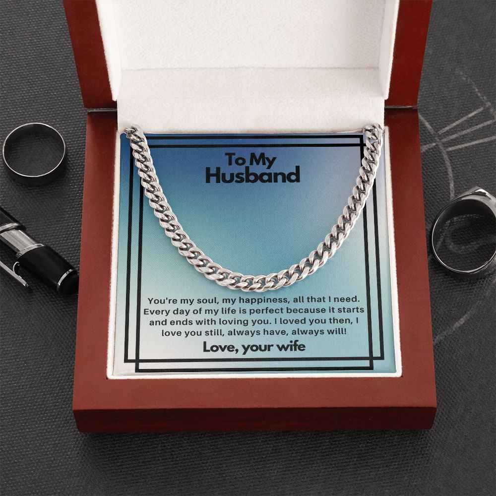 To my husband- you're my soul Cuban Link Chain