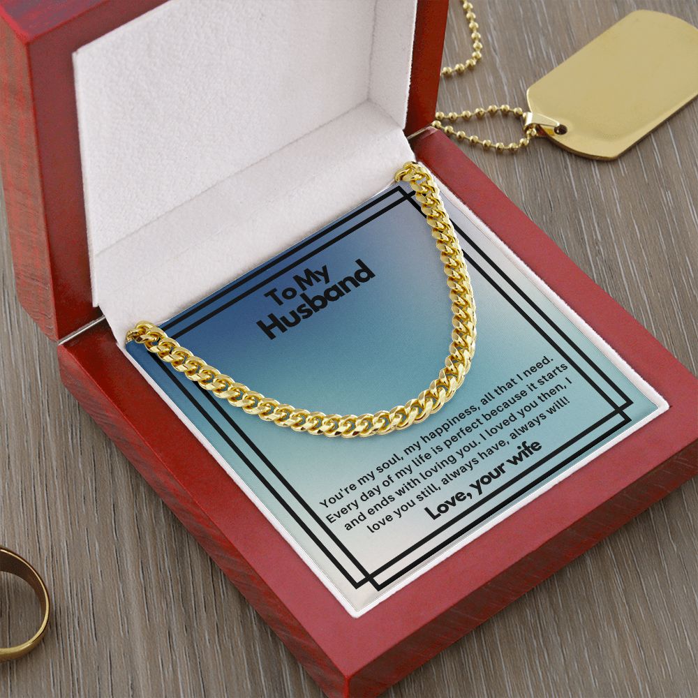 To my husband- you're my soul Cuban Link Chain - StarShineBox -