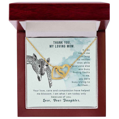 To my mom-It has taken me Interlocking Hearts Necklace