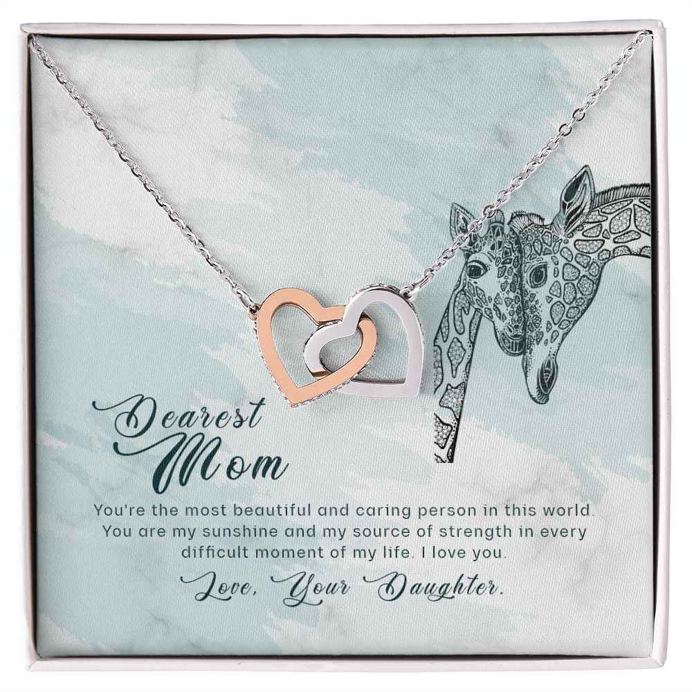 To my mom- you're the most beautiful Interlocking Hearts Necklace