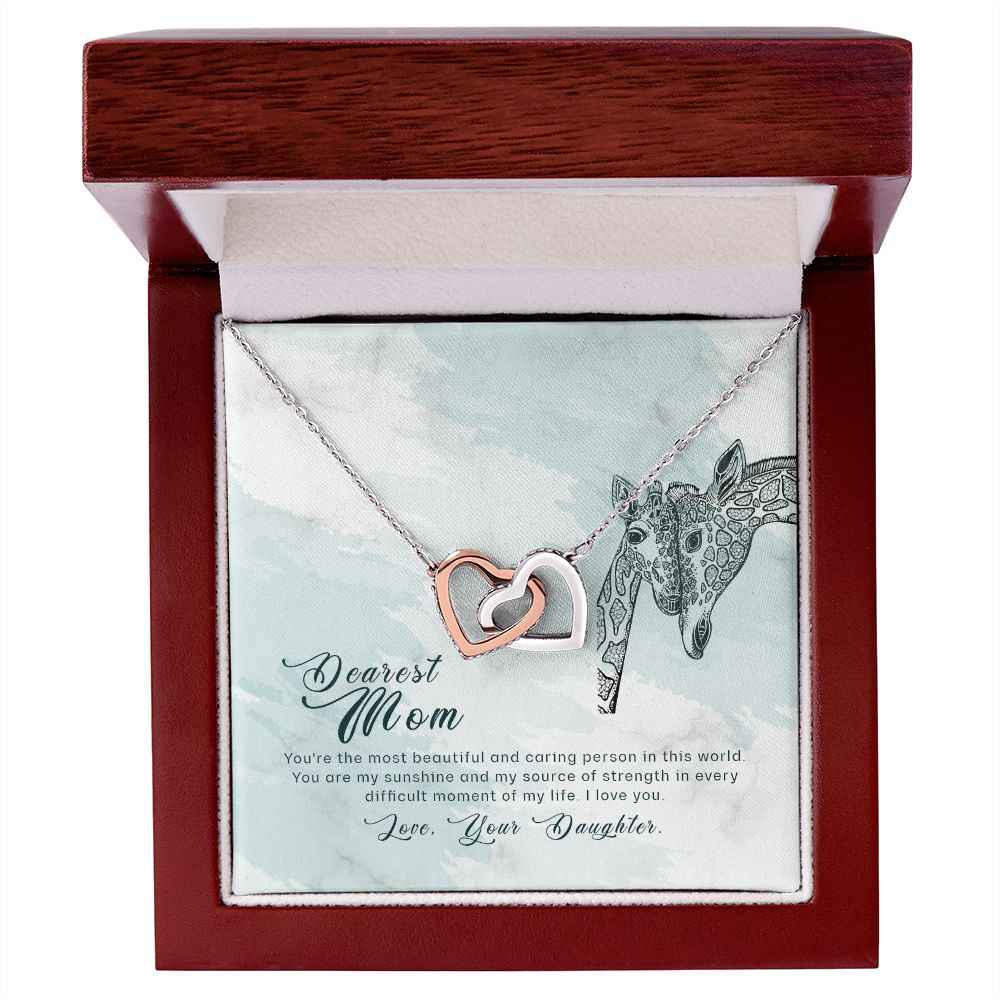 To my mom- you're the most beautiful Interlocking Hearts Necklace