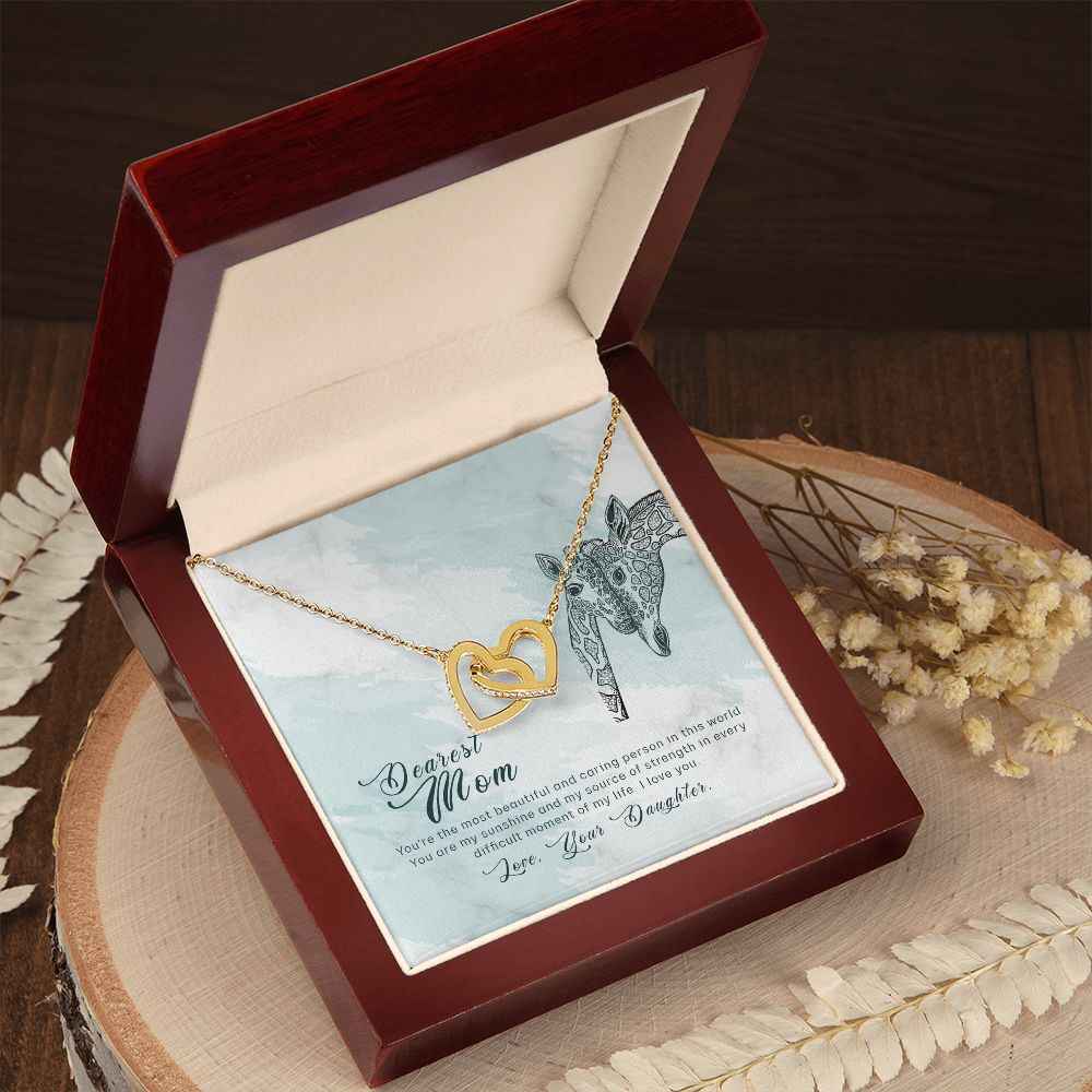 To my mom- you're the most beautiful Interlocking Hearts Necklace