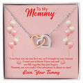 To my mommy-I can hear you Interlocking Hearts Necklace