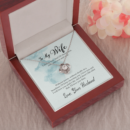 To my wife-I choose you The Love Knot Necklace - StarShineBox -