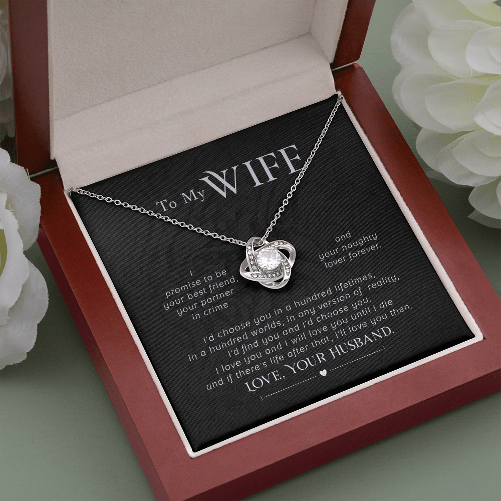 To my wife- I promise The Love Knot Necklace - Starshine Box 