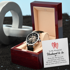To my wonderful husband to be Men's Openwork Watch With Mahogany Box - StarShineBox -