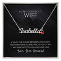 To My Gorgeous Wife - Birthstone Name Necklace