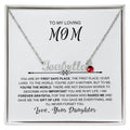 To My Loving Mom - You Are My First Safe Place Birthstone Name Necklace