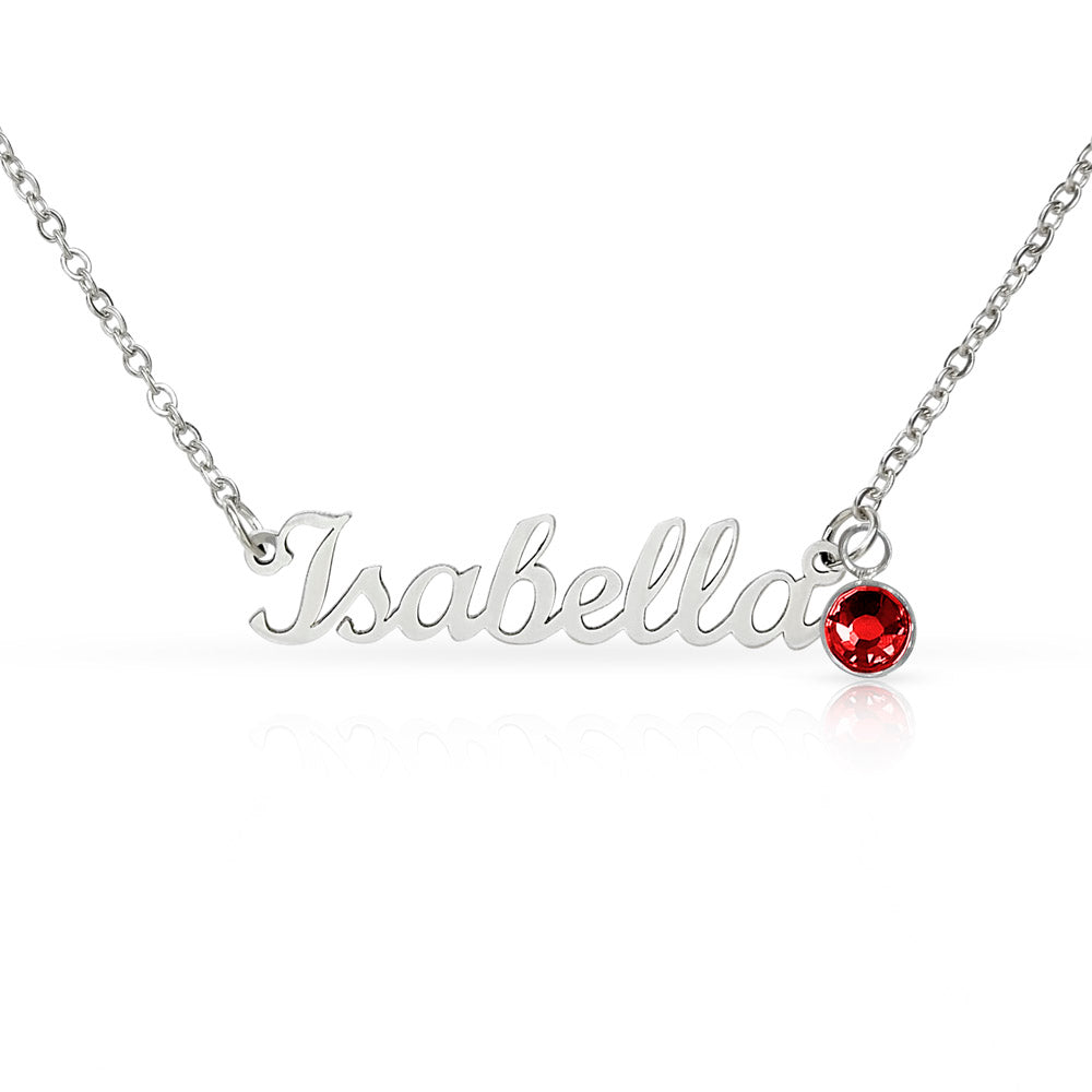 To My Loving Mom - You Are My First Safe Place Birthstone Name Necklace