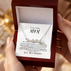 To My Loving Mom - You Are My First Safe Place Birthstone Name Necklace