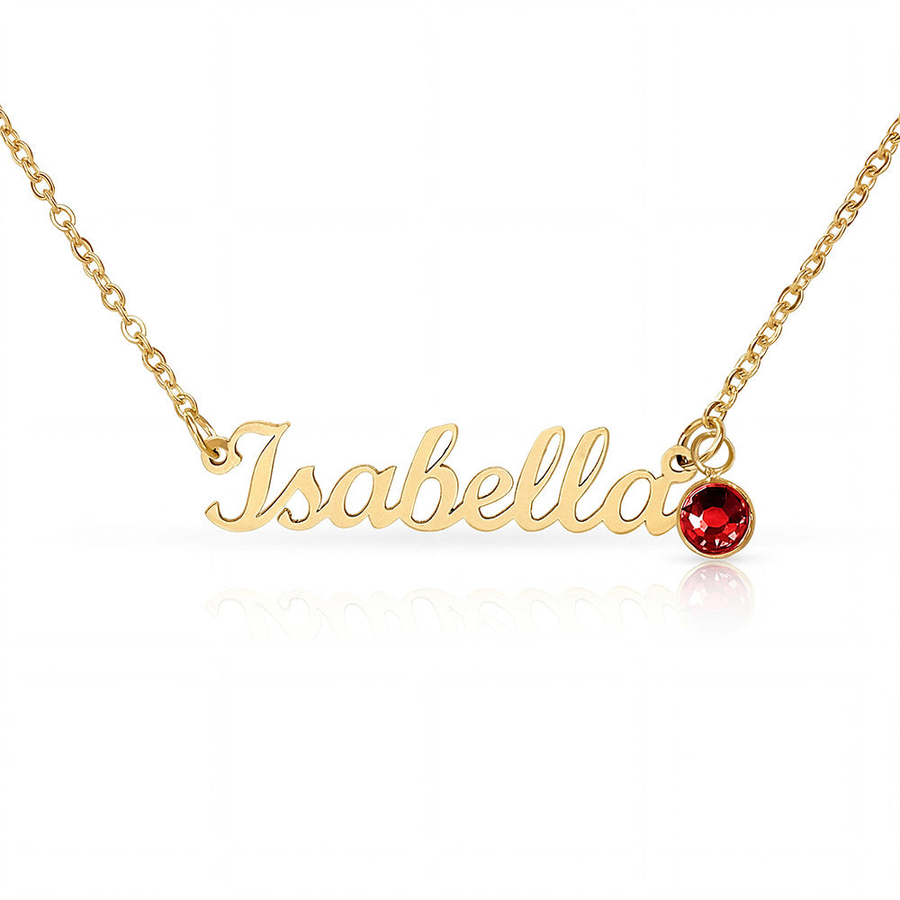 To My Loving Mom - You Are My First Safe Place Birthstone Name Necklace