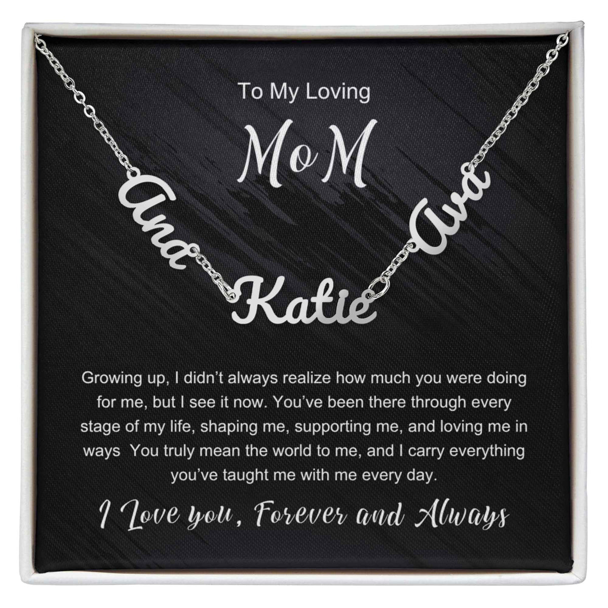 To My Loving Mom - Multiple Name Necklace