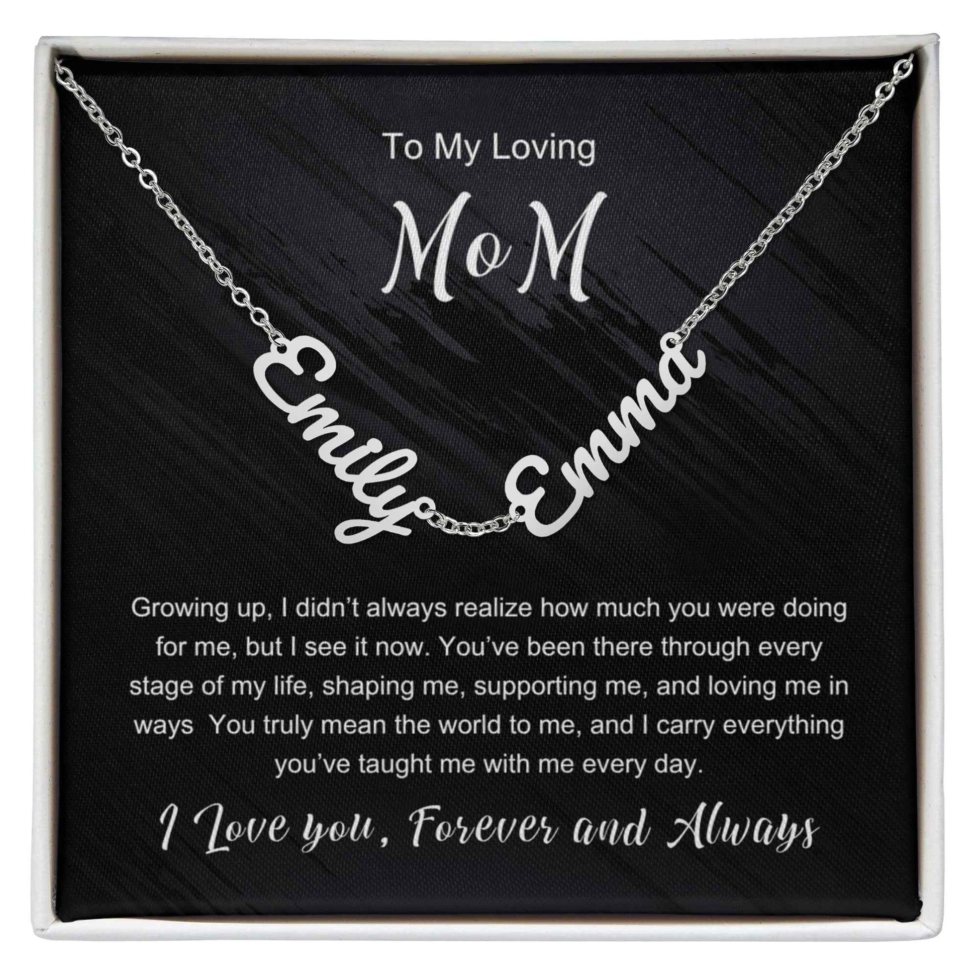 To My Loving Mom - Multiple Name Necklace