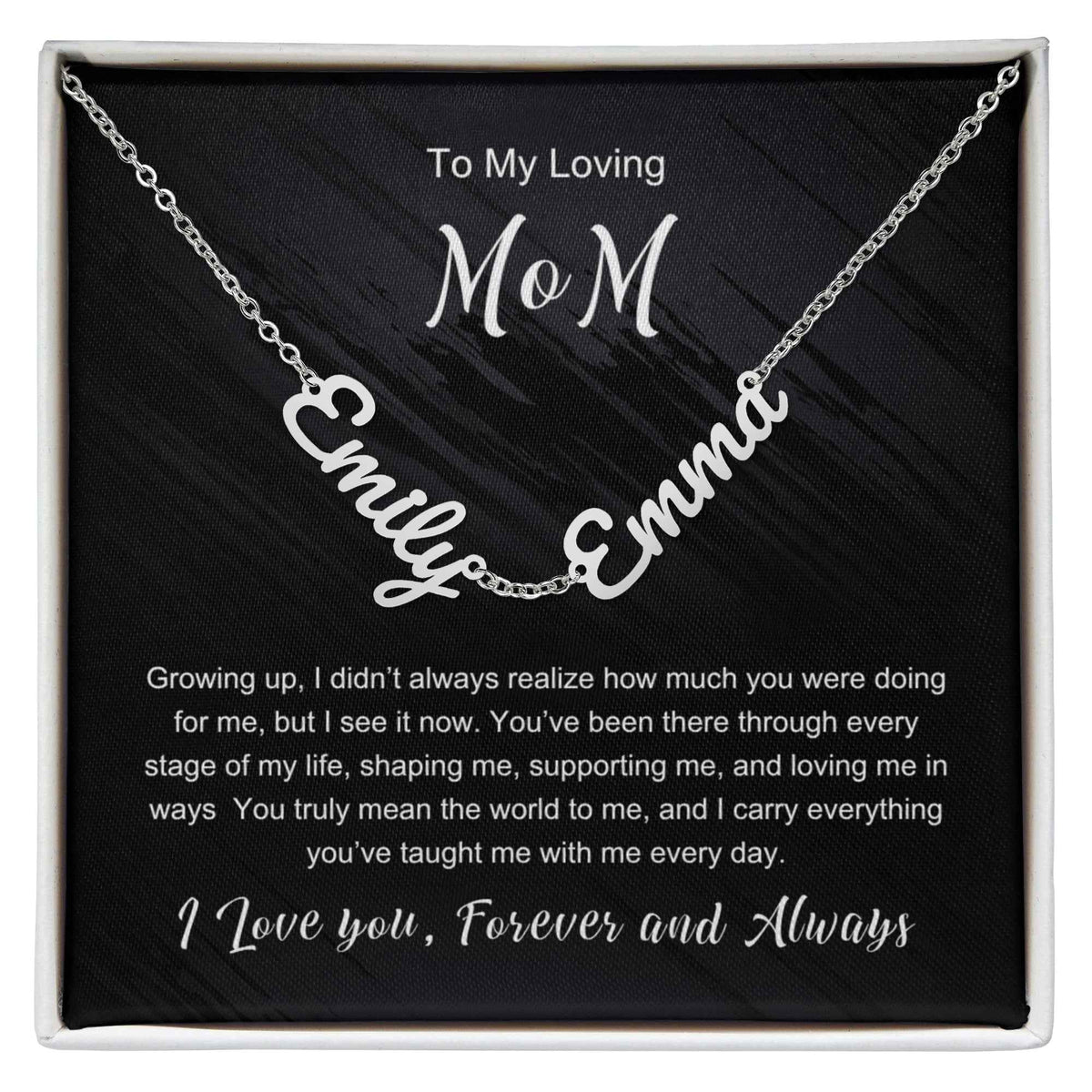 To My Loving Mom - Multiple Name Necklace
