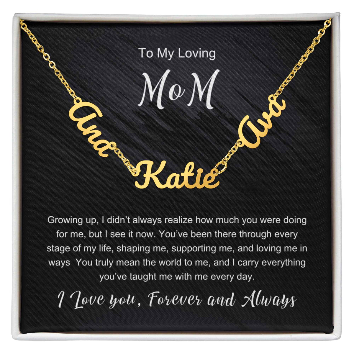 To My Loving Mom - Multiple Name Necklace
