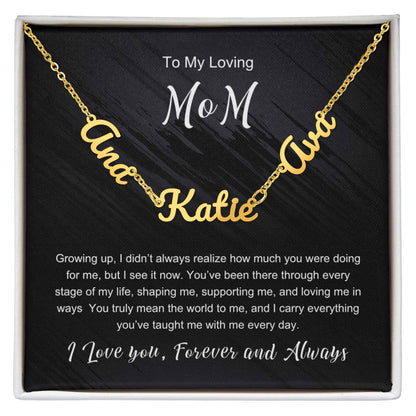 To My Loving Mom - Multiple Name Necklace