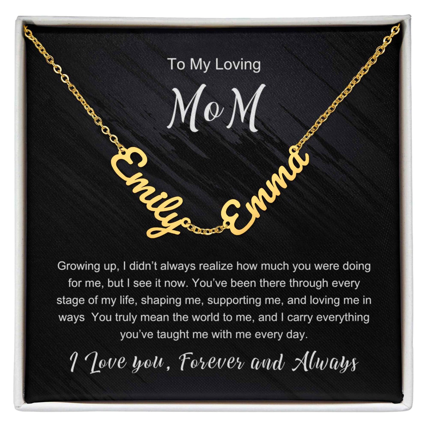 To My Loving Mom - Multiple Name Necklace