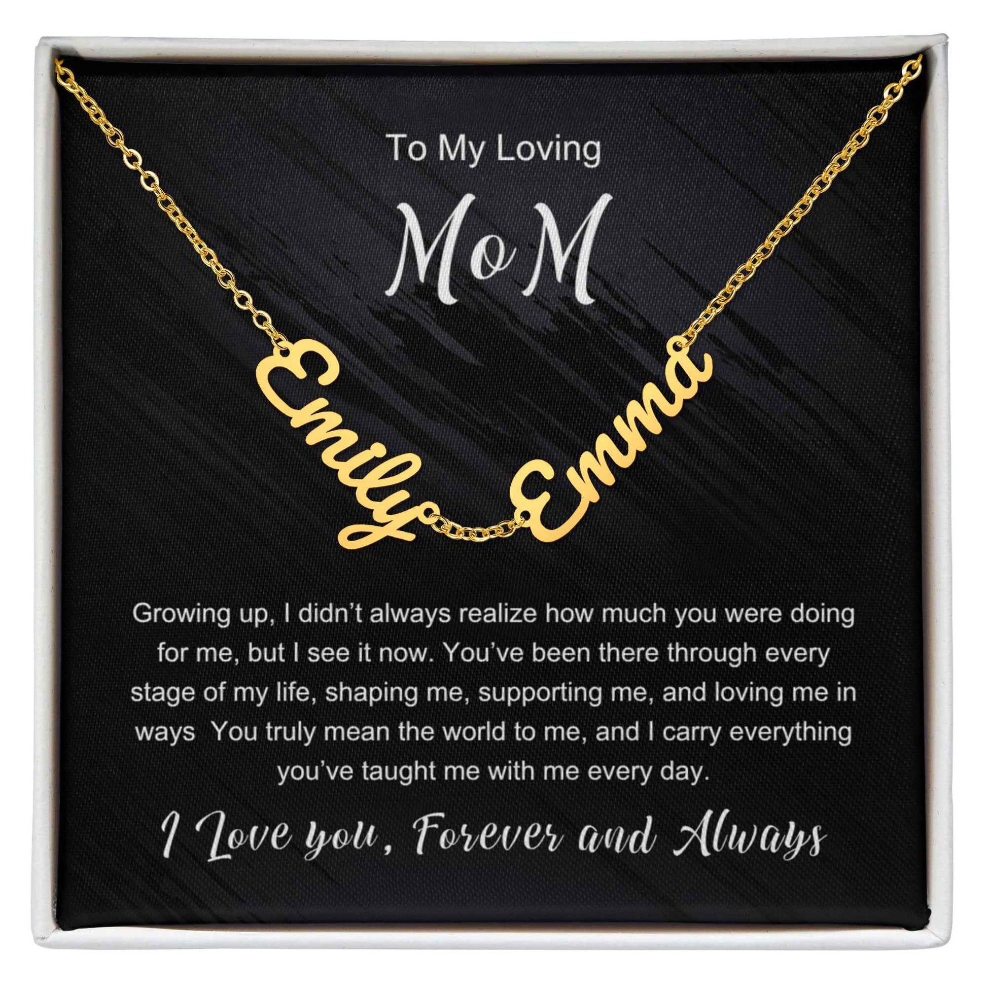 To My Loving Mom - Multiple Name Necklace
