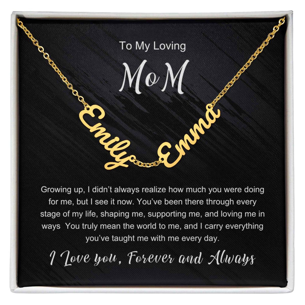 To My Loving Mom - Multiple Name Necklace