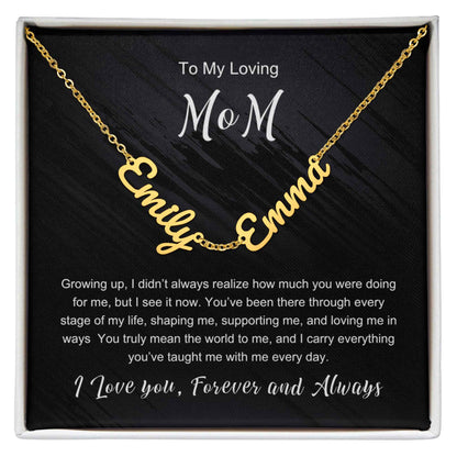 To My Loving Mom - Multiple Name Necklace