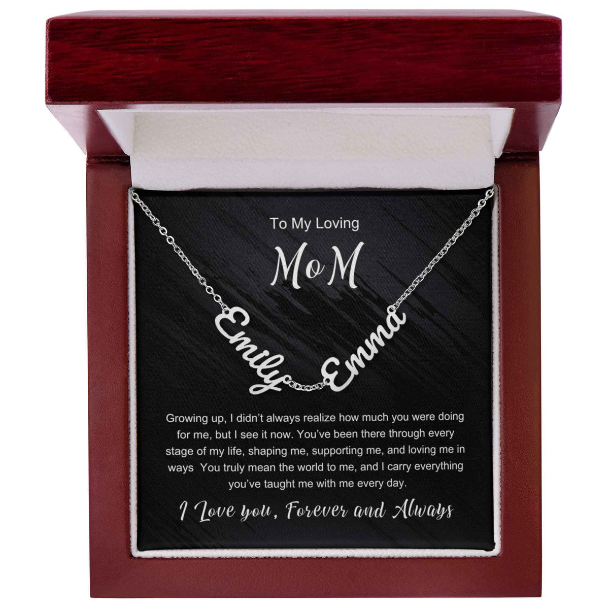 To My Loving Mom - Multiple Name Necklace