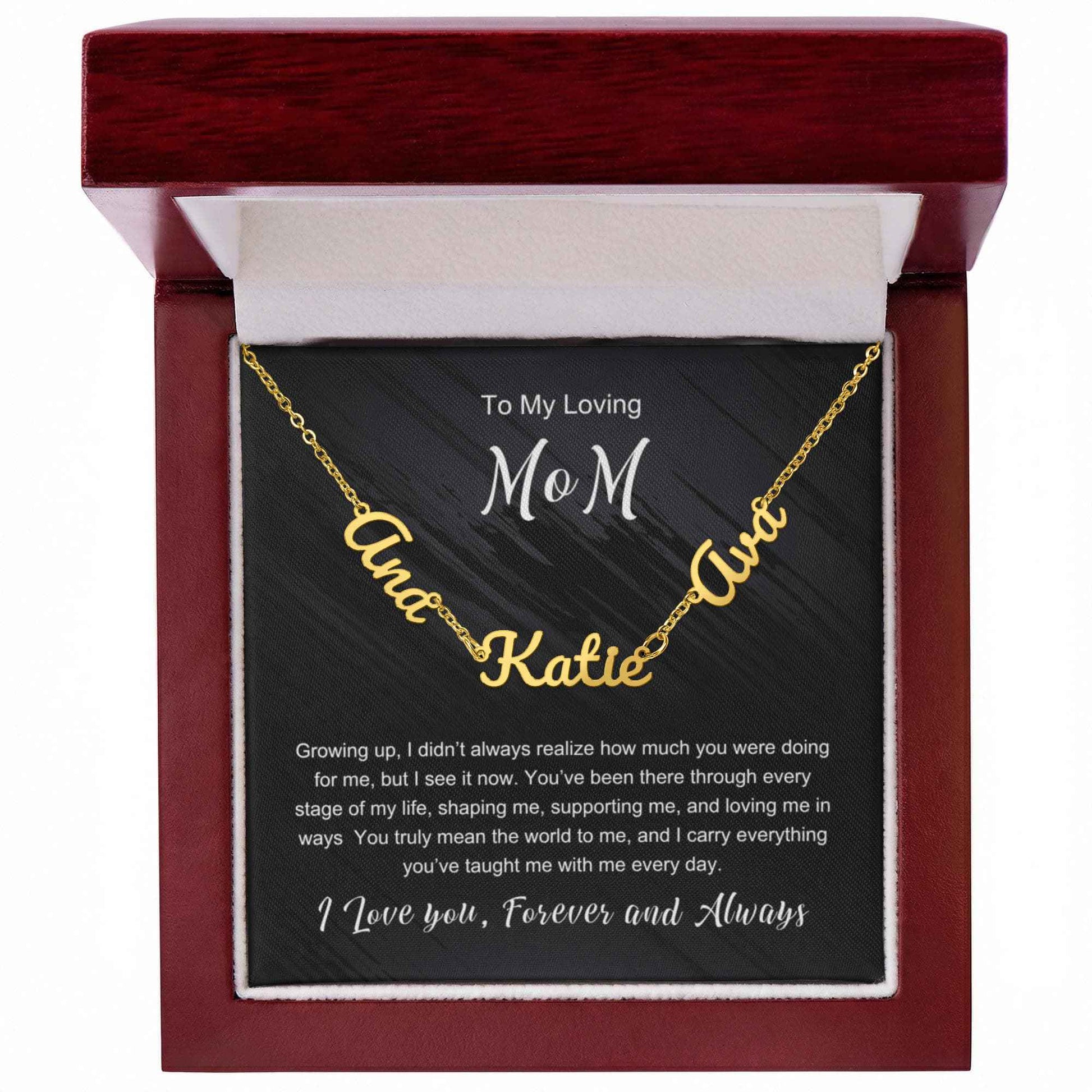 To My Loving Mom - Multiple Name Necklace