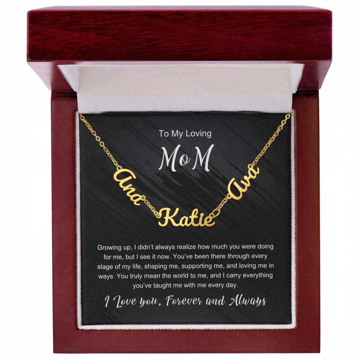 To My Loving Mom - Multiple Name Necklace