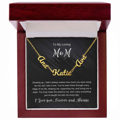 To My Loving Mom - Multiple Name Necklace